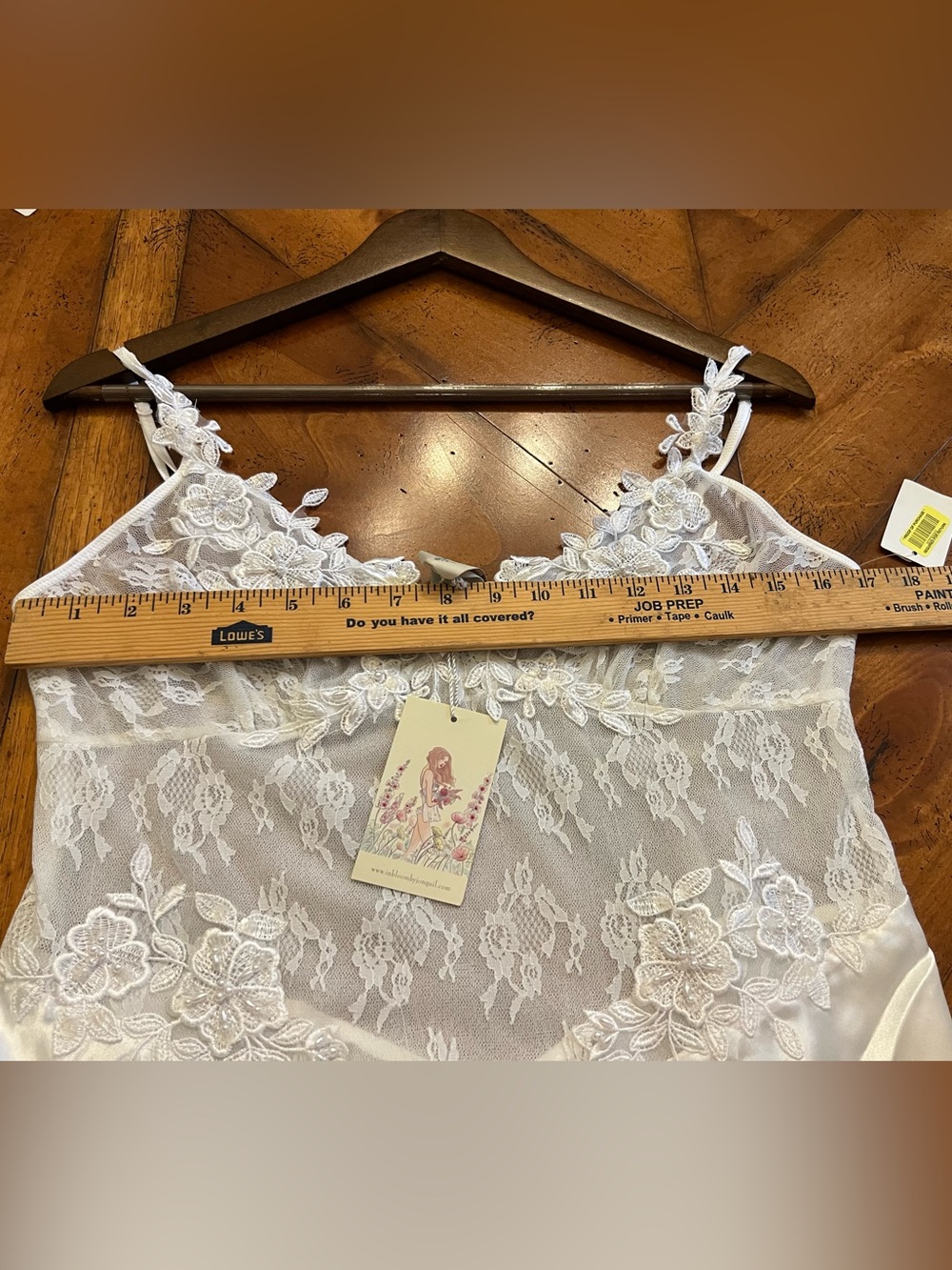 In Bloom by Jonquil Lace Floral nightgown in White - Picture 3 of 8